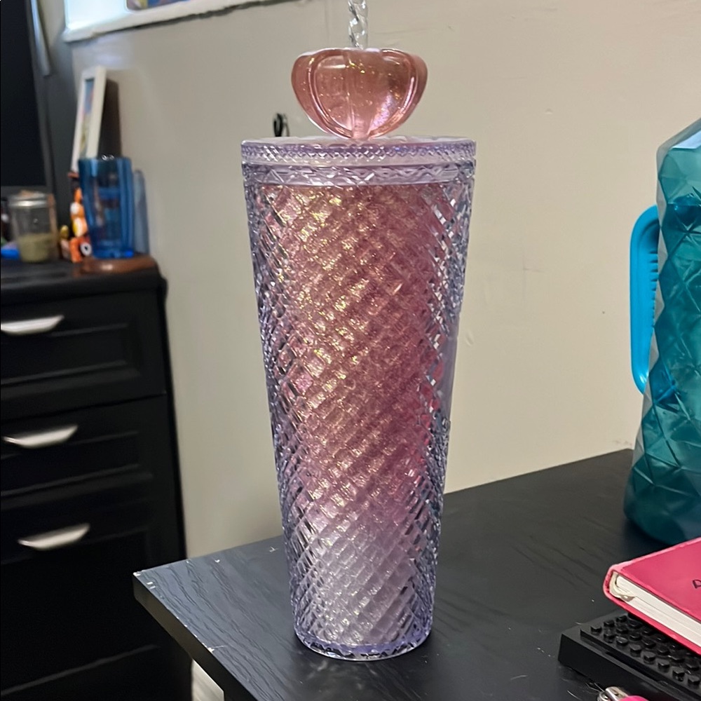 Elegant Pink and Purple Glass Vase